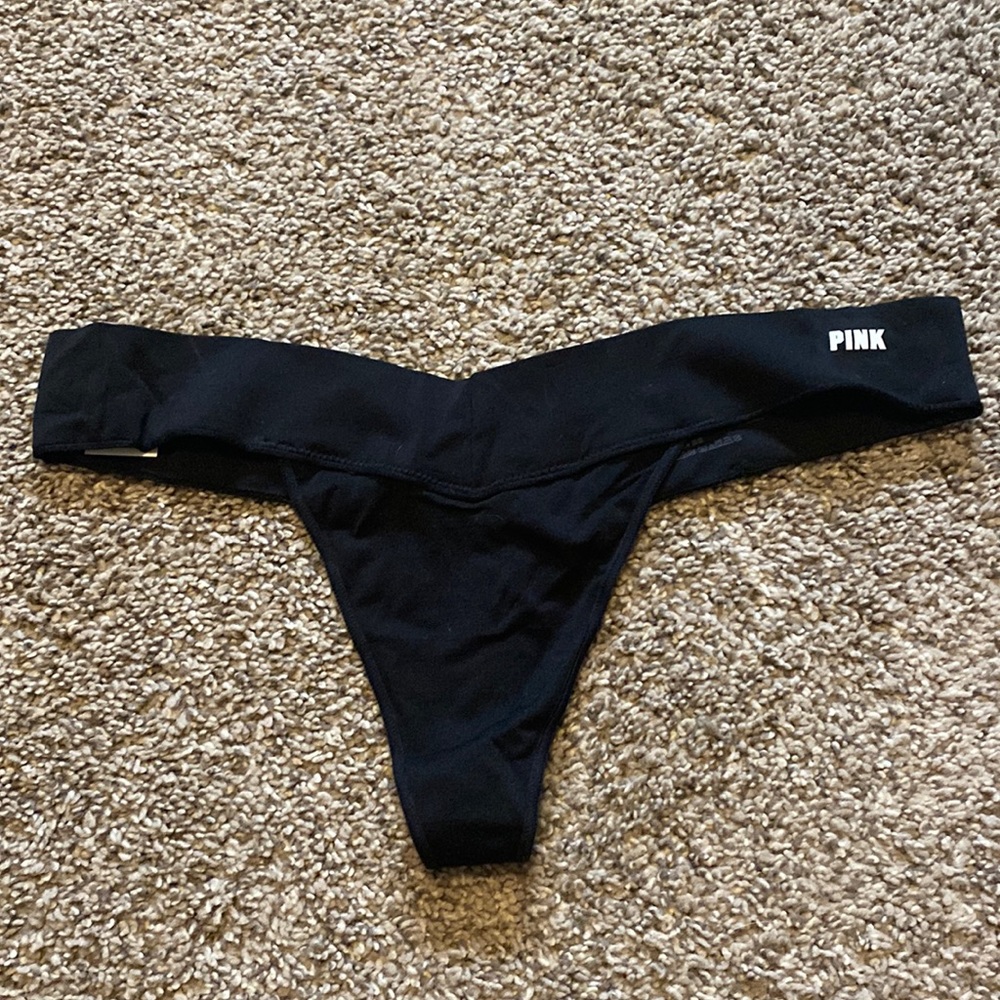 VS PINK black thong